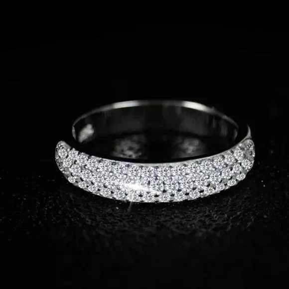 NEW 2CT 925 STERLING SILVER PRINCESS CUT ENGAGEMENT RING, CUTE RING, SHINY RING. - Picture 6 of 6